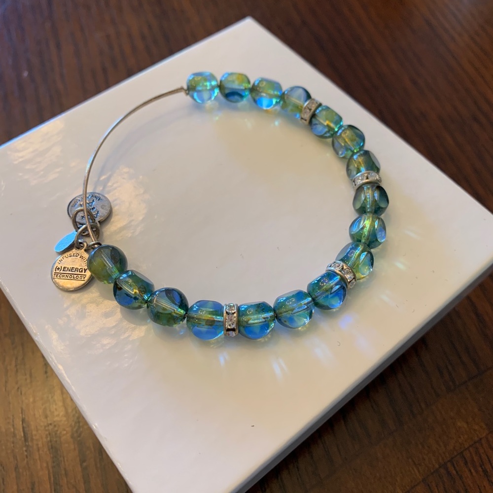 Alex and Ani Blue/Green Beaded Bracelet